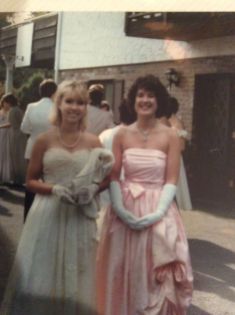 Tina B. and Jen at Grad '85.