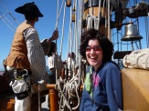 On a battle sail with visiting tall ships.